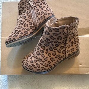 Cat & Jack Leopard Print Ankle Boots